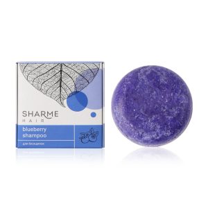 Натуральный твердый шампунь Sharme Hair Blueberry с ароматом черники для блондинок, 50 г.